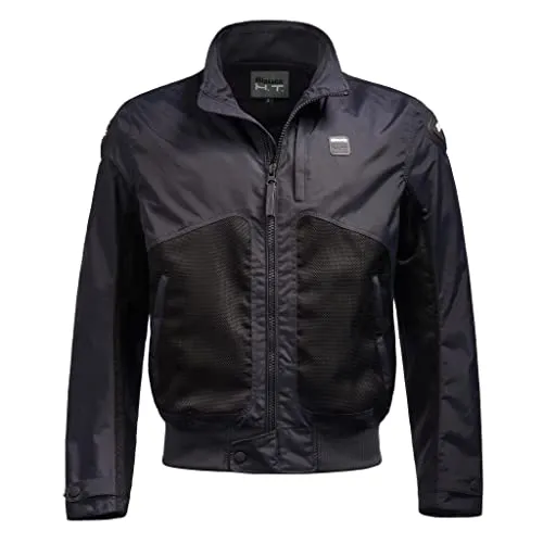 Blauer Thor Air perforierte Motorrad Textiljacke, dunkelblau, L