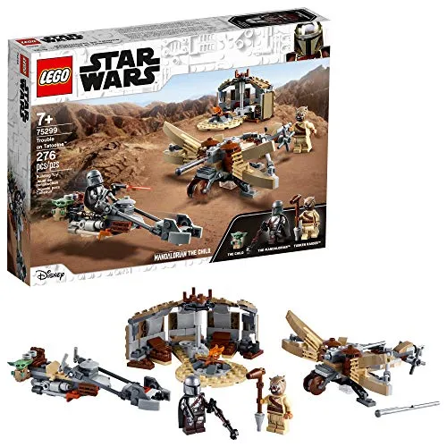 LEGO Star Wars: The Mandalorian Trouble on Tatooine 75299 - Spannendes Bauset für Kinder ab 7 Jahren mit 277 Teilen. Enthält Minifiguren von The Mandalorian und Tusken Raider sowie die beliebte Figur Grogu. Ideal für kreative Rollenspiele und zum gemeinsamen Spielen.