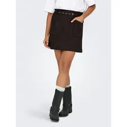 ONLY Minirock ONLDIANE HEIDI LIFE FAUX SUEDE SKIRT OTW in braun von ONLY