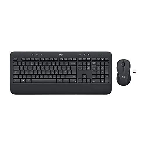 Logitech MK545 Advanced Wireless Keyboard and Mouse Combo - Komfortable Tastatur und Maus - Tastaturen - Genießen Sie ein vertrautes Tipperlebnis mit spritzwassergeschützter Tastatur und einer ergonomischen Maus für langanhaltenden Komfort bei der Arbeit.