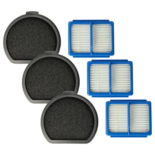 vhbw Filter-Set kompatibel mit AEG QX9-1-ALRG, QX9, QX9-1-40GG, ASKQX9 Staubsauger - 6x Filter (Hauptfilter, Vorfilter)