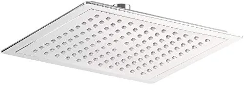 BadeStern Regenduschkopf: Verchromte Regendusche, eckiger Schwenkkopf, Kalk-Schutz-Düsen (Regenduschkopf XXL, XXL-Duschkopf, Duschstange)