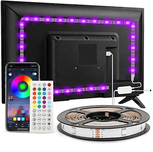Enteenly LED Strip für TV – 3 m RGB Hintergrundbeleuchtung mit App und Fernbedienung