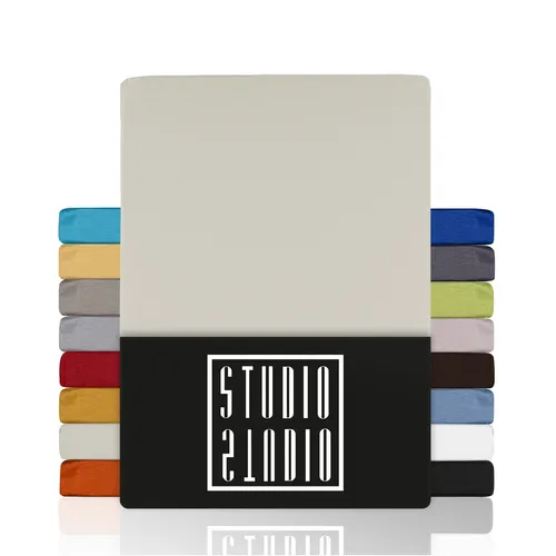 STUDIO Spannbettlaken Basic 200x220 cm in beige von STUDIO