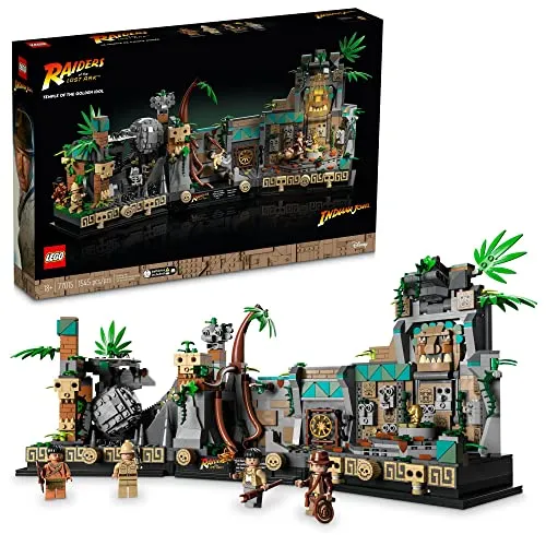 LEGO Indiana Jones 77015 - Tempel des goldenen Götzen - Erlebe den ikonischen Tempel des goldenen Götzen mit 1545 Teilen. Interaktive Funktionen und 4 Minifiguren machen dieses anspruchsvolle Bauprojekt zum perfekten Geschenk für Indiana Jones-Fans.