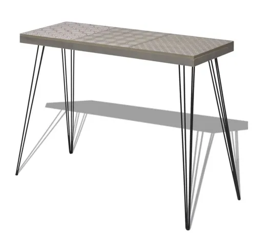 vidaXL Konsolentisch 90x30x71,5 cm grau