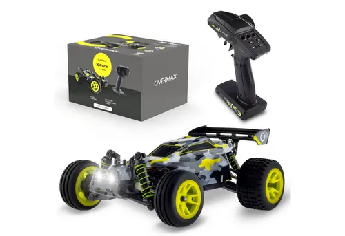 Overmax X-Pace Ferngesteuertes Auto 4x4 - RC-Modelle mit 45 km/h Geschwindigkeit, 100 m Reichweite und LED-Beleuchtung für stundenlangen Fahrspaß und optimale Kontrolle auf jedem Terrain.