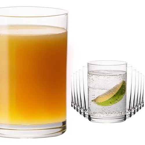 PLATINUX Gerade Trinkgläser 100ml (max. 150ml) Set 12-Teilig Saftgläser aus Glas Wassergläser klein Spülmaschinenfest