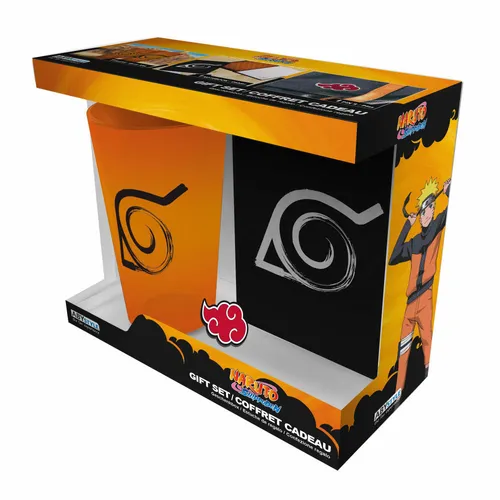 ABYstyle Becher Geschenkset Naruto Shippuden  3-tlg., mit Notizbuch und Pin