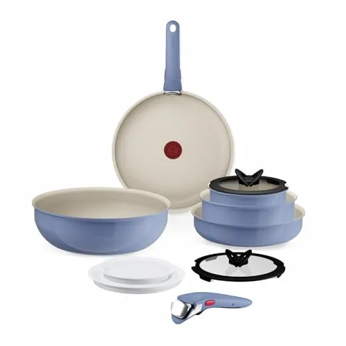 Tefal Ingenio Serenity Kochgeschirr-Set 11-teilig – platzsparend und vielseitig einsetzbar