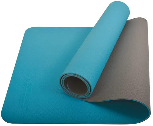 Schildkröt Yogamatte 4 mm BICOLOR - Petrol-Anthrazit - Sportmatte mit rutschfester, strukturierter Oberfläche und praktischer Tragetasche, ideal für Gymnastik und Fitnesstraining.