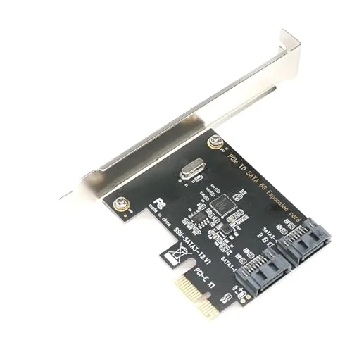 BRAINZAP 2 Port PCIe x1 zu SATA III/SATA 3 6 GBIT/s Erweiterungskarte Karte PCI-Express PCI-E ASMedia ASM1061