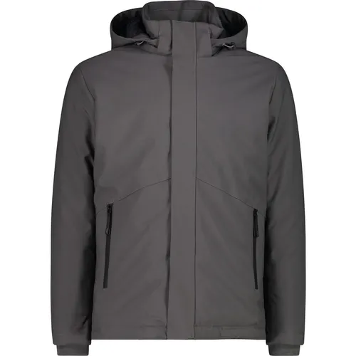 CMP JACKET SNAPS HOOD 34K0197 - Dark Grey, Größe 50, Herren - Skitourenjacke mit praktischer Kapuze und robustem Material, ideal für Outdoor-Abenteuer und wechselhafte Wetterbedingungen.