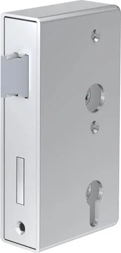 Basi 9900-4020 Einsteck-Haustürschloss Eisen - Robustes 2-touriges Einsteckschloss für Metalltüren und -tore, universell für DIN links und rechts einsetzbar, ideal für Sicherheitslösungen im Außenbereich.