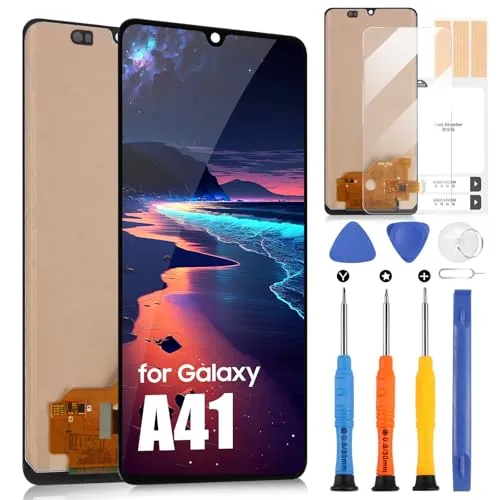 LCD Display für Samsung A41 LCD Bildschirm für Samsung Galaxy A41 SM-A415F A415FN 6,1 Zoll Bildschirmersatz Digitizer Touchscreen Assembly mit Reparatur, Keine Fingerabdruckfunktion (Schwarz)