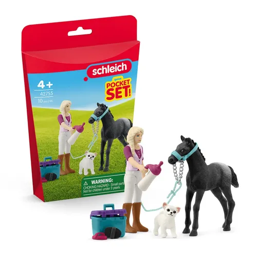 Schleich Pferdepflege-Spielset mit Appaloosa-Fohlen 42755