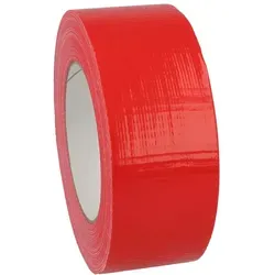 Tecuro - Gewebeband 518, 140 My, Pe-beschichtetes Gewebe, Rot 48 Mm X 50 M
