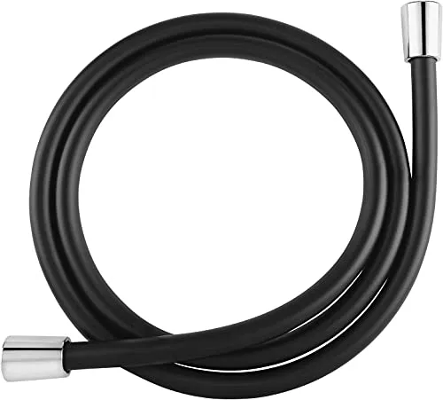 Cornat Brauseschlauch-175 cm Länge-Kunststoff schwarz-Extrem Belastbar-Verdrehsicher-1/2 Zoll Anschluss/Duschschlauch Made in Germany/Ersatzschlauch für Dusche & Badewanne / TECB3376