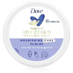 Dove Body Love Rich Nourishing Cream nährende Crem für Gesicht, Hände und Körper 250 ml