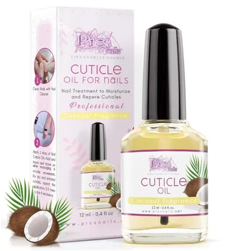 Nagelöl und Nagelhautöl 12 ml – mit Kokosduft – Intensive vegane Nagelpflege und Feuchtigkeitspflege für Hände und Füße. Cuticle Oil für tägliche Anwendung.
