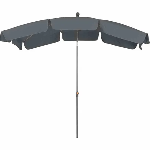 Tropico Mittelstockschirm anthrazit/grau 210x140cm - Sonnenschirm mit rechteckiger Bespannung, ideal für Terrassen. Robuste Stahlkonstruktion und UV-beständiger Polyester sorgen für optimale Schatten und Langlebigkeit.