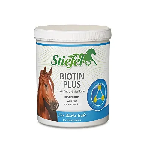 Stiefel Biotin Plus für Pferde, hochwertige 3-Fach Formel aus Biotin, Methionin & Zink, kann eine Starke Hufe, Haut, Fell & Horn unterstützen, Pellets, 1kg