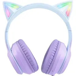 ONIKUMA B90 Gaming Headset Kabellos RGB - Verstellbares Kopfband in Lila - Headset mit hervorragendem Klang und komfortablem Tragegefühl. Ideal für stundenlanges Spielen, Filme schauen oder Online-Meetings. Integriertes Mikrofon für klare Gespräche.