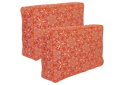 RelaxXL Dekokissen Set VALERIA Mandala-Muster 60x40cm in orange von RelaxXL