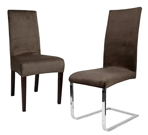 Beautex Stuhlhusse 2er Set LEA - Stuhlhussen aus elastischer Mikrofaser, pflegeleicht und mit optimaler Passform für einen neuen Look Ihrer Möbel. Waschbar bei 30°C, ideal für jeden Stuhl.