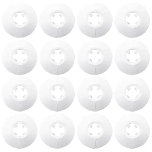 WOLMIK 16 Stück Heizkörperrohrabdeckung Kunststoff weiß für Heizkörperrohr Rohrabdeckung für 14-16mm Rohrdurchmesser