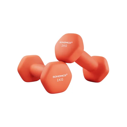SONGMICS Kurzhanteln 2er-Set orange B34SYL902O01