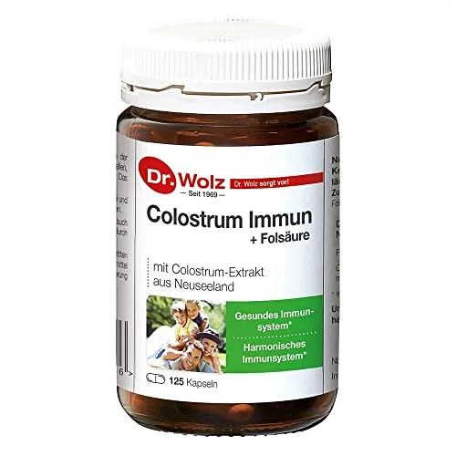Colostrum Immun Dr.Wolz Kapseln - Stärkung für Ihr Immunsystem - Vitamine, Mineralien & Ergänzungsmittel, reich an Antikörpern für eine optimale Immunabwehr.