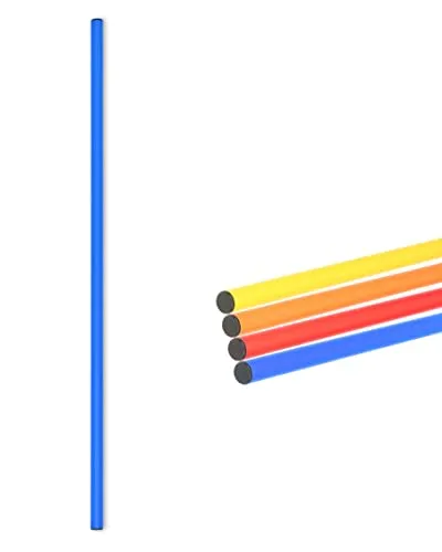 SPORTIKEL24 Trainingsstange 100 cm – ø 25 mm – Blau – Robuste Kunststoffstange für Hürden, Slalom & Koordination – Für Sport & Hundetraining