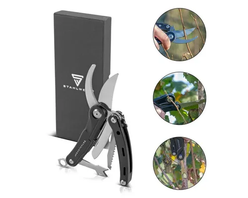 STAHLWERK Multitool Multitool mit 5 Werkzeugen Multitool, (Packung, 1 St., Einzelartikel), ergonomischer Griff ermöglicht ein sicheres Handling
