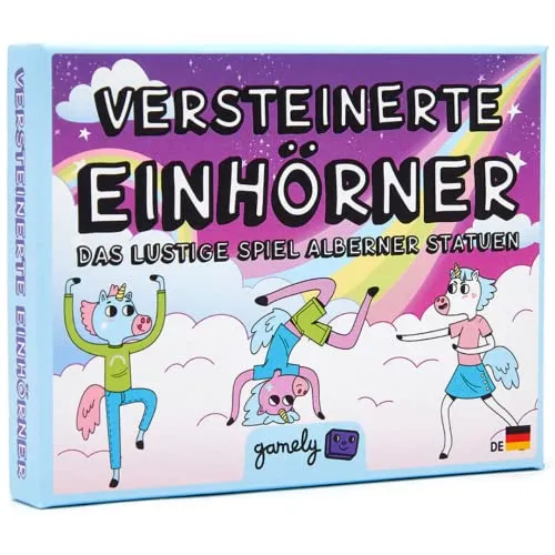 Gamely Versteinerte Einhörner: Das lustige Party-Spiel alberner Statuen, in Taschengröße. Schnell erlernt & familienfreundlich - EIN Spiel zum gemeinsamen Lachen für Kinder und Erwachsene.