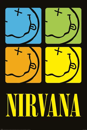Poster NIRVANA - Smiley Squares  61x91,5cm NEU 15601