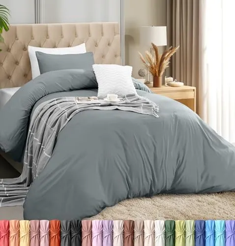 Bettbezüge Grau von Utopia Bedding