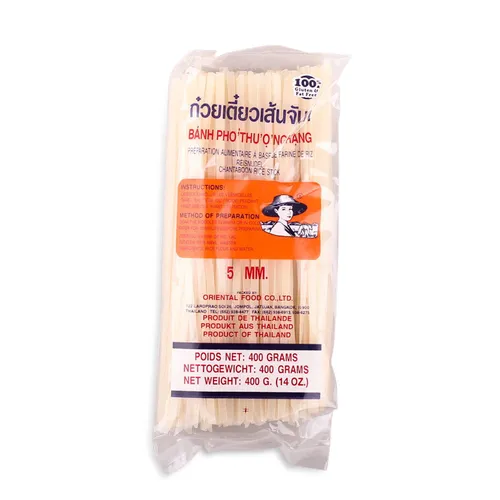 400g Farmer Reisnudeln 5mm SCHMAL - GESCHNITTEN Thailand Thai Reisnudel dünn