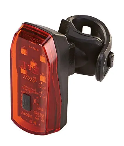 Prophete Fahrrad LED-Batterierücklicht mit Bremslichtfunktion - Fahrradbeleuchtung mit LED-Technologie und Silikonhalter für sichere Sichtbarkeit und einfache Montage.