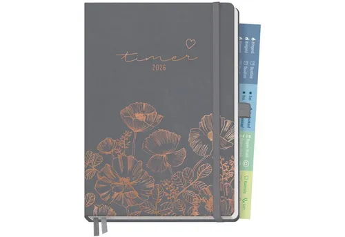 Häfft Taschenkalender Chäff-Timer Premium 25/26 18 Monate A5 [Poppy]