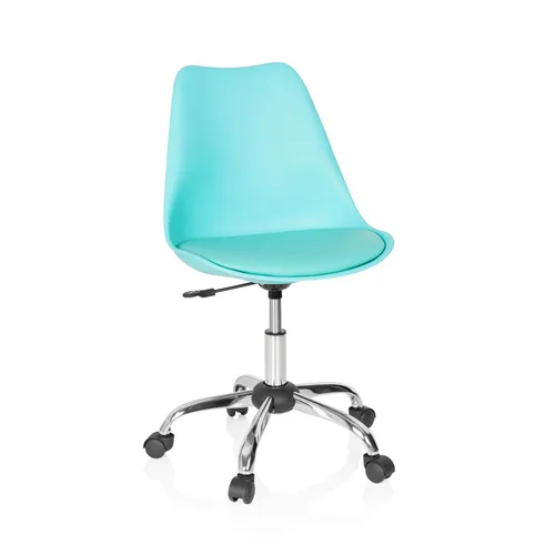 Bürostuhl FANCY PRO türkis - Ergonomischer Drehstuhl für Home Office - Bürostühle - FANCY PRO mit ergonomisch geformter Rückenlehne und bequemer Kunstleder-Sitzfläche. Lastabhängig gebremste Rollen für Sicherheit und Komfort im Home Office.