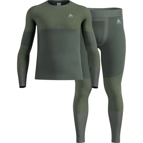 ODLO SET FUNDAMENTALS PERFORMANCE WARM Longsleeve & Hose 2026 urban chic - M - Unterwäsche-Set aus nahtlosem Base-Layer mit 79% recyceltem Material, ideal für Winteraktivitäten, bietet Wärme und hervorragende Feuchtigkeitsregulierung.