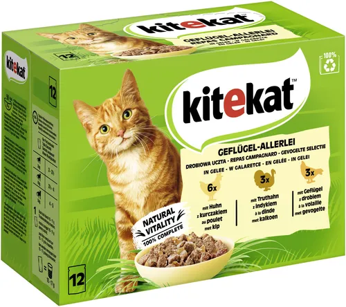 Kitekat Geflügelallerlei in Gelee Multipack 12x85 g
