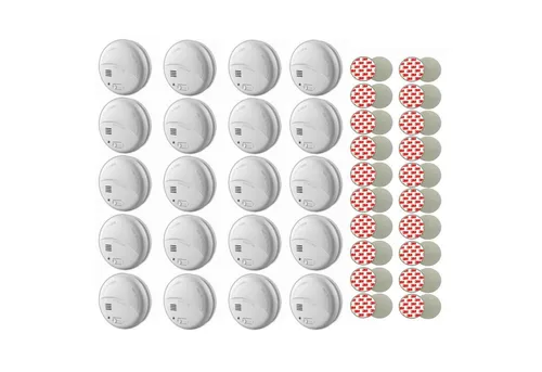 HEITECH 20x Rauchwarnmelder - Effektiver Brandschutz für Ihr Zuhause - Rauchmelder für sicheren Schlaf, 85dB Alarm, inkl. 9V Batterie und 3M Magnet Klebepad. Perfekt für alle wichtigen Räume und Fluchtwege.