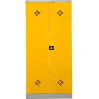 PROREGAL® Spind Gefahrstoffschrank Snake 195x92x42cm - Robuster Gefahrstoffschrank aus pulverbeschichtetem Stahl, ideal zur sicheren Aufbewahrung von Chemikalien. Mit 4 flüssigkeitsdichten Fachböden und verstärkten Türen für höchste Sicherheit.