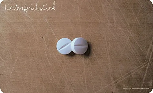 Inkognito Frühstücksbrettchen 23 x 14 cm • 68040 ''Katerfrühstück Künstler Martin Scheffler • Dies & Das • Küche & Frühstück • Frühstücksbrettchen • Schneidebrettchen • Brettchen