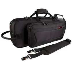 PROTEC PB301 Trompetenkoffer schwarz - leicht und schützend - Koffer & Hüllen für Blechblasinstrumente mit geräumigem Mute Fach, stoßdämpfendem Rahmen und Platz für 2 Mundstücke. Ideal für Musiker, die Wert auf Mobilität und Sicherheit legen.