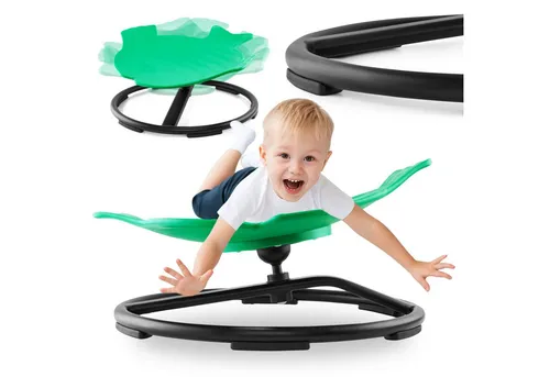 Mamabrum Lernspielzeug Mini-Karussell Fisch - Grün - Kompaktes Mini-Karussell für Kinder ab 3 Jahren. Fördert spielerisch Gleichgewicht und Koordination mit stabiler Konstruktion und rutschfesten Kanten. Maße: 58 x 53 x 28 cm, max. Belastung 100 kg.
