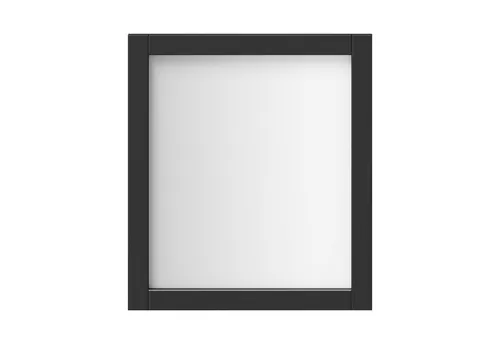 Woodroom Spiegel Valencia (Kiefer massiv lackiert, BxHxT 62x70x3 cm), Spiegel, Wandspiegel, schwarz und weiß