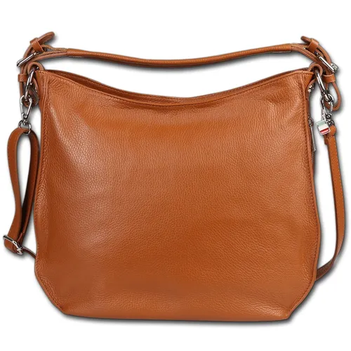 FLORENCE Schultertasche aus echtem Leder - Elegante Damen Schultertasche aus hochwertigem Kalbsleder. Mit großzügigem Platzangebot (38x31cm) für den täglichen Einsatz – stilvoll und praktisch zugleich.